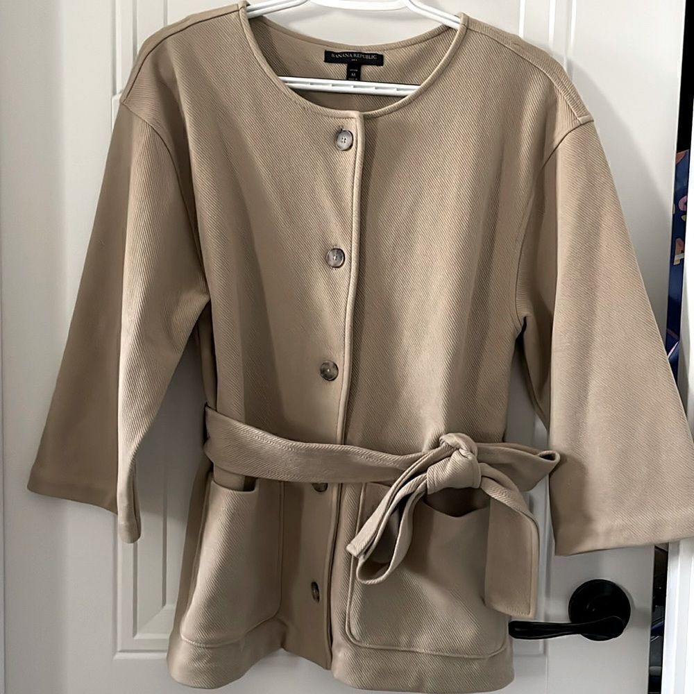 Bananarepublic Factory Tan Tie Waist Jacket